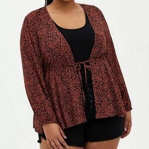 TORRID Tie-Front Midi Kimono